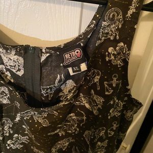 Retrolicious Zodiac Print Dress with Pockets